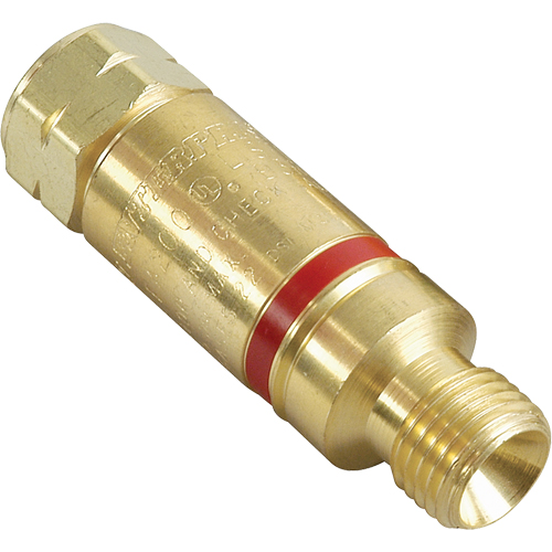 Antiretours pare-flammes - Oxy/gaz combustibles, Gaz combustibles (rouge)/Oxyg&egrave;ne (vert), Style pour adapteur de d&eacute;tendeur Nia-Chem Ltd.