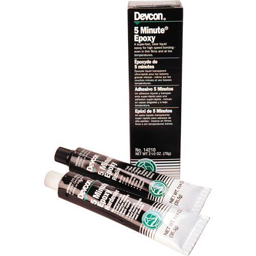 Adh&eacute;sif 5 minutes, 70 g, Tube, Deux composants, Transparent Nia-Chem Ltd.