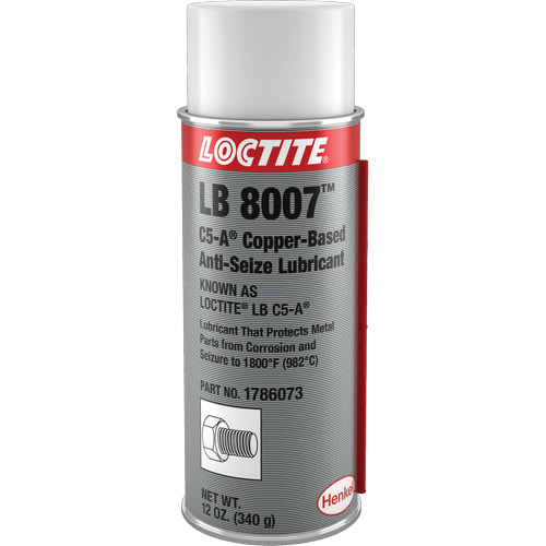 LB 8007 Copper Based Anti-Seize, 340 g, Aerosol Can, 1800°F (982°C) Max Temp. Nia-Chem Ltd.