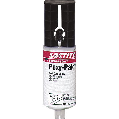 Adh&eacute;sif &agrave; s&eacute;chage rapide POXY PAK de Fixmaster, 92 g, Seringue, Deux composants, Translucide Nia-Chem Ltd.