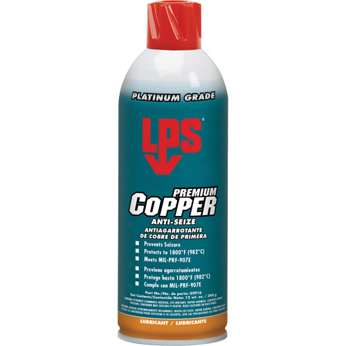 Copper Anti-Seize, 16 oz., Aerosol Can, 1800°F (982°C) Max Temp. Nia-Chem Ltd.