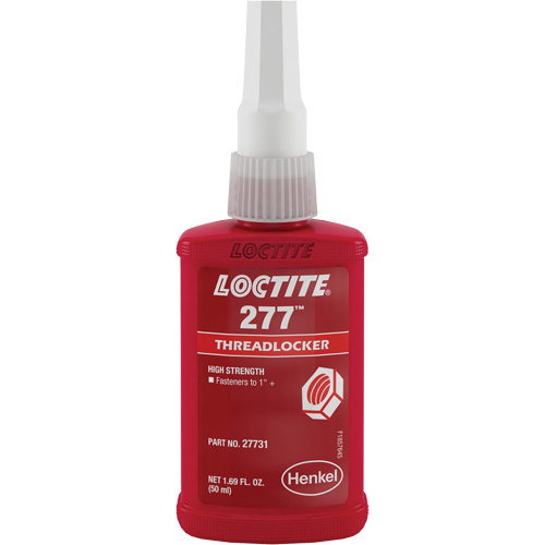 Threadlocker 277 Large Threads, Red, High, 50 ml, Bottle Nia-Chem Ltd.