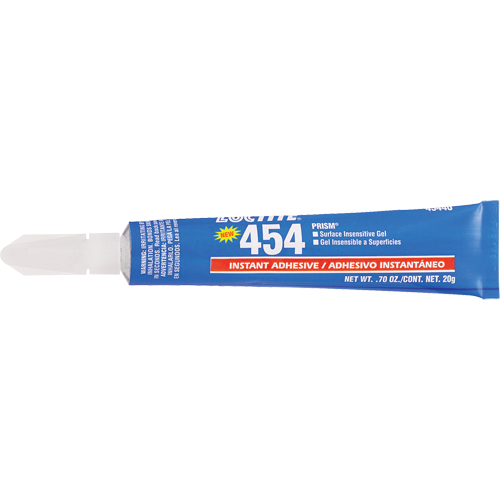 Gel adh&eacute;sif instantan&eacute; Prism 454, Transparent, Tube, 20 g Nia-Chem Ltd.