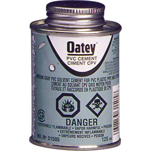 PVC Medium-Duty Cement, 946 ml, Brush-Top Can, Grey Nia-Chem Ltd.