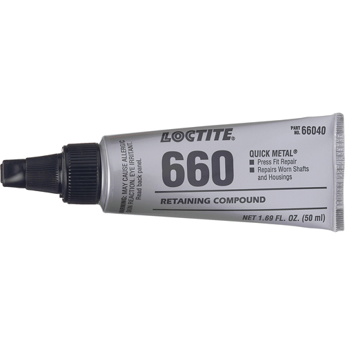 Quick Metal 660 Press Fit Repair Retaining Compound, 50 ml, Tube, Silver Nia-Chem Ltd.