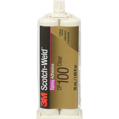 Adh&eacute;sif Scotch-Weld, 1,7 liq. oz., Cartouche double, Deux composants, Transparent Nia-Chem Ltd.