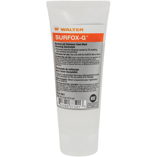 Nettoyant pour soudures SURFOX-G, Bouteille Nia-Chem Ltd.