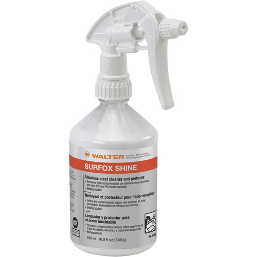 Nettoyant & protecteur pour acier inoxydable Surfox Shine, 500 ml, Bouteille &agrave; g&acirc;chette Nia-Chem Ltd.