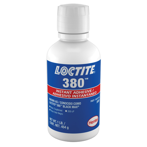 Adh&eacute;sif instantan&eacute; durci 380, Noir, Bouteille, 453 g Nia-Chem Ltd.