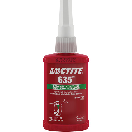 Loctite&reg; 635 Retaining Compound, 50 ml, Bottle, Green Nia-Chem Ltd.