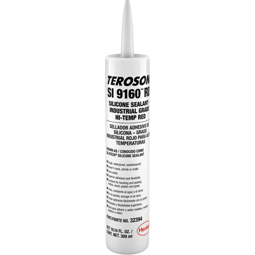 Teroson&reg; SI 9160 High Temperature Silicone Sealant, Cartridge, Red Nia-Chem Ltd.