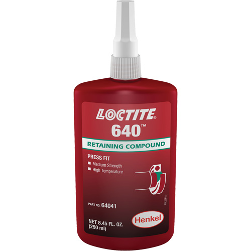 Loctite&reg; 640 Retaining Compound, 250 ml, Bottle, Green Nia-Chem Ltd.