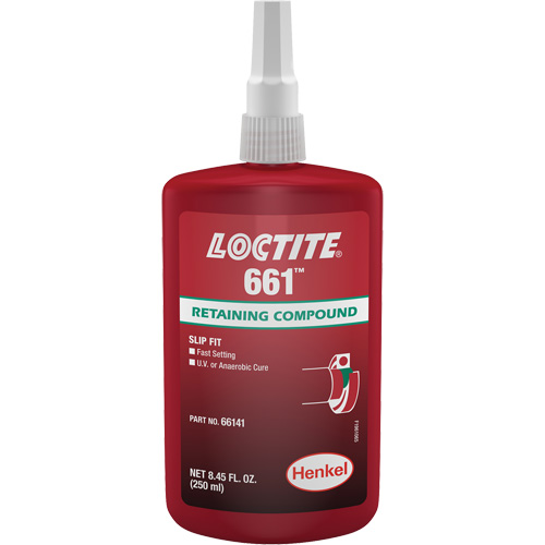 Loctite&reg; 661 Retaining Compound, 250 ml, Bottle, Yellow Nia-Chem Ltd.