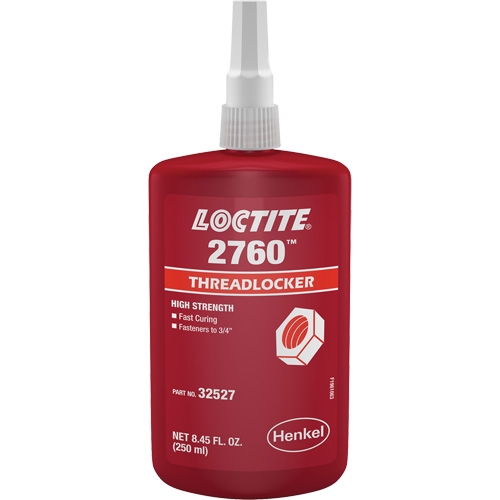 2760 Threadlocker, Red, High, 250 ml, Bottle Nia-Chem Ltd.