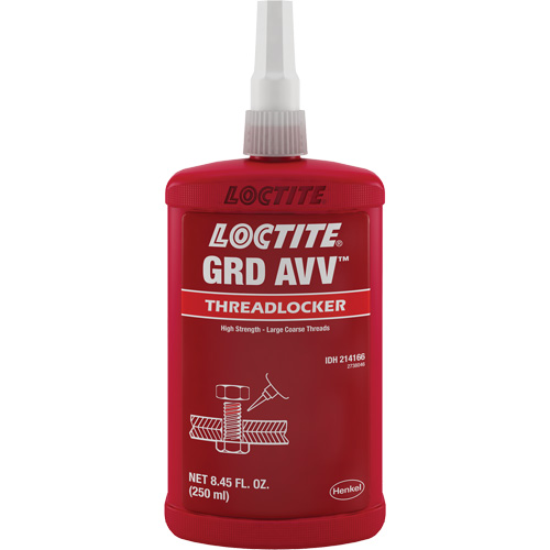 Letter Grade AVV Threadlocker, Red, High, 250 ml, Bottle Nia-Chem Ltd.