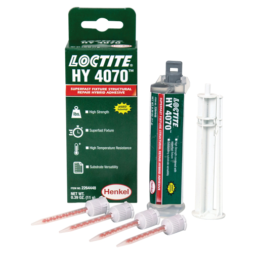 Adh&eacute;sif hybride pour r&eacute;parations structurales HY 4070, Deux composants, Cartouche double, 11 g, Blanc cass&eacute; Nia-Chem Ltd.