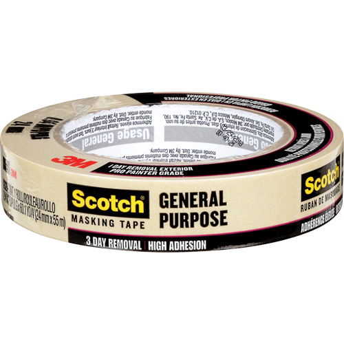 Scotch&reg; General Purpose Masking Tape 2020, 24 mm (1") x 55 m (180'), Tan Nia-Chem Ltd.