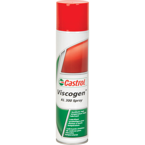 Lubrifiant synth&eacute;tique haute temp&eacute;rature pour chaîne KL Viscogen, Canette a&eacute;rosol Nia-Chem Ltd.