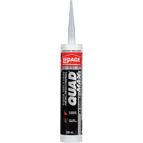 Quad&reg; Max Siding & Window Sealant, 280 ml, Tube, Off-White Nia-Chem Ltd.