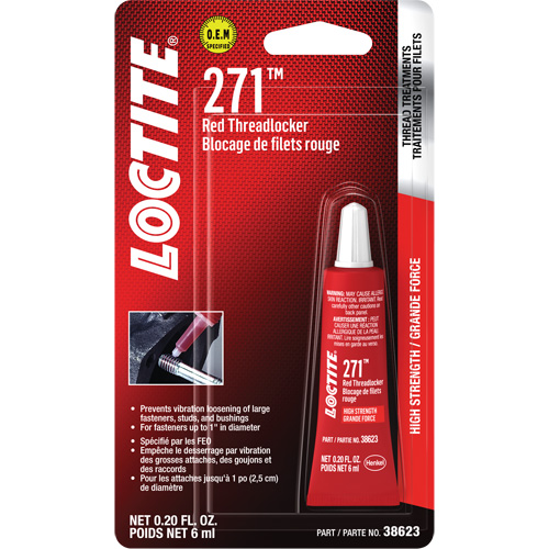 271 Threadlocker, Red, High, 6 ml, Tube Nia-Chem Ltd.