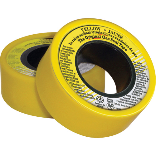 PTFE Thread Sealant Tape, 236" L x 3/4" W, Yellow Nia-Chem Ltd.