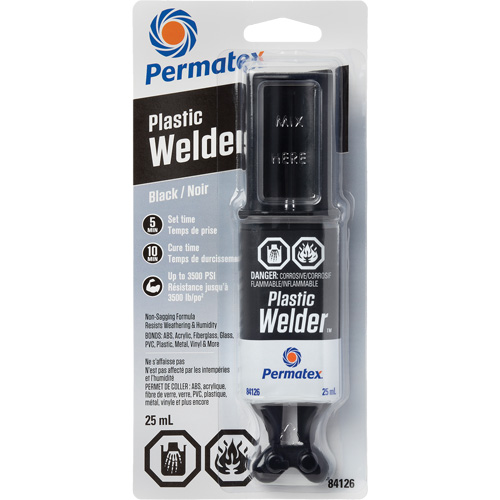 Plastic Welder Epoxy, 25 ml, Syringe, Two-Part, Black Nia-Chem Ltd.