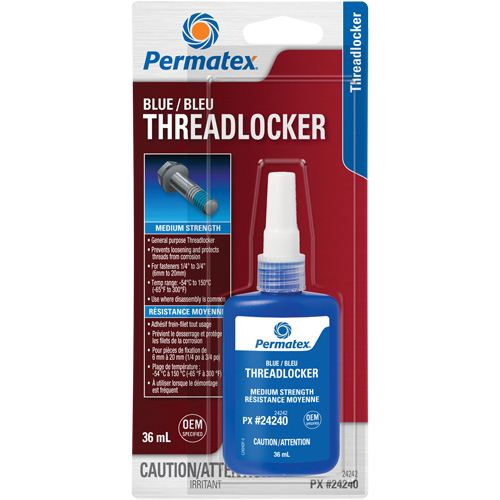Threadlocker, Blue, Medium, 36 ml, Bottle Nia-Chem Ltd.