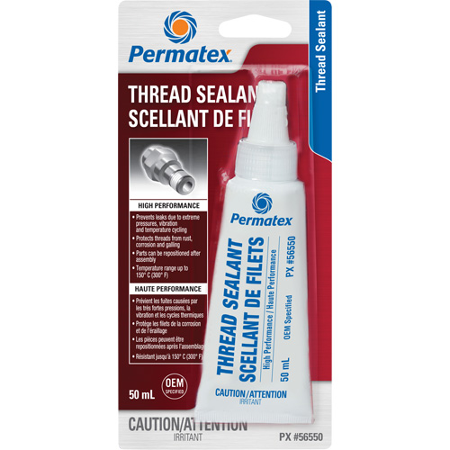 High Performance Thread Sealant, Tube, 50 ml, -54° C - 149° C/-65° F - 300° F Nia-Chem Ltd.