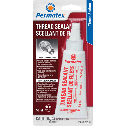 Scellant pour filetage haute temp&eacute;rature, Bouteille, 50 ml, -54° C - 204° C/-65° F - 400° F Nia-Chem Ltd.