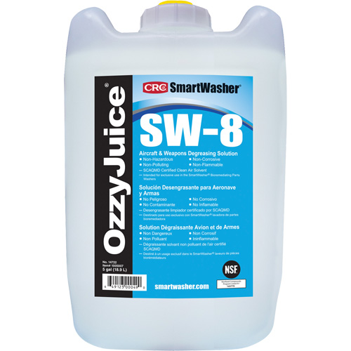 SmartWasher&reg; Ozzyjuice&reg; SW-8 Aircraft & Weapons Degreasing Solution, Jug Nia-Chem Ltd.