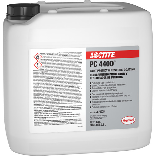 Appr&ecirc;t de protection et de restauration de la peinture PC 4400, 3,8 L, Cruche, Transparent Nia-Chem Ltd.