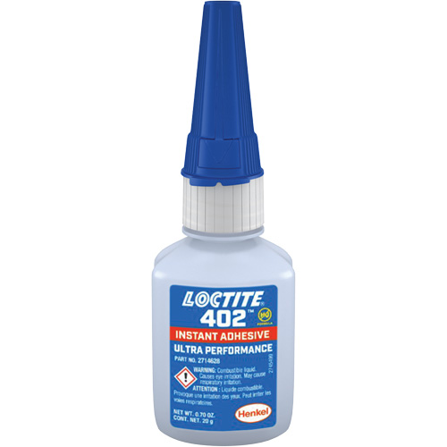 402 Instant Adhesive, Clear, Bottle, 20 g Nia-Chem Ltd.