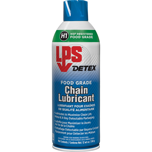 Lubrifiant pour chaîne de qualit&eacute; alimentaire Detex, 12 oz/340 g/430 ml, Canette a&eacute;rosol Nia-Chem Ltd.