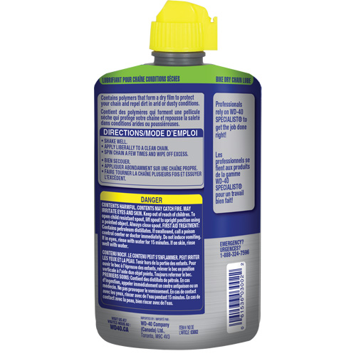 Lubrifiant sec pour chaîne de v&eacute;lo, Bouteille Nia-Chem Ltd.