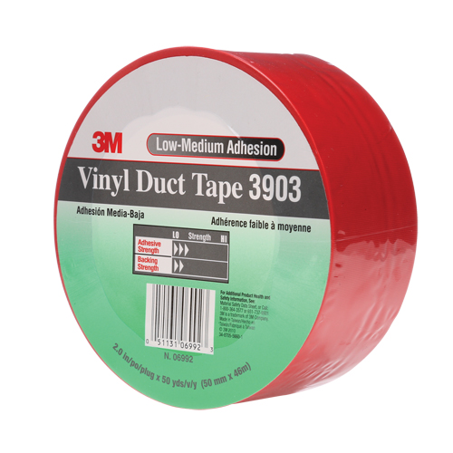 3903 Vinyl Duct Tape, 48 mm (2") W x 46 m (151') L, 6.5 mils, Red Nia-Chem Ltd.
