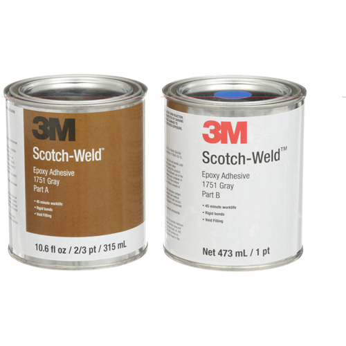 Adh&eacute;sif Scotch-Weld, 16 oz liq., Tube, Deux composants, Gris Nia-Chem Ltd.