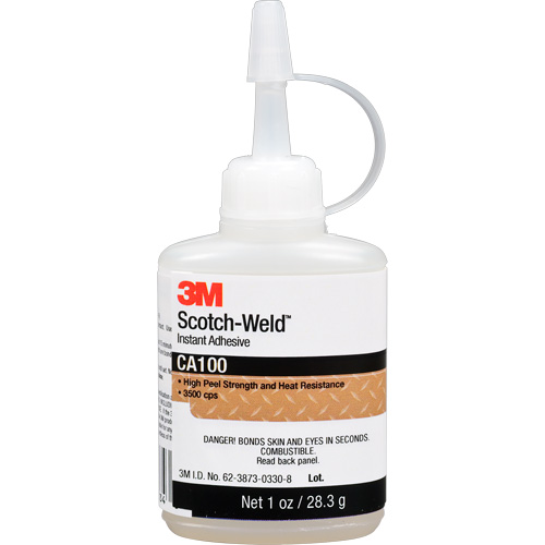 Scotch-Weld Instant Adhesive CA100, Off-White, Bottle, 1 oz. Nia-Chem Ltd.