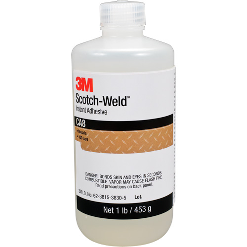 Scotch-Weld Instant Adhesive CA8, Clear, Bottle, 1 lbs. Nia-Chem Ltd.