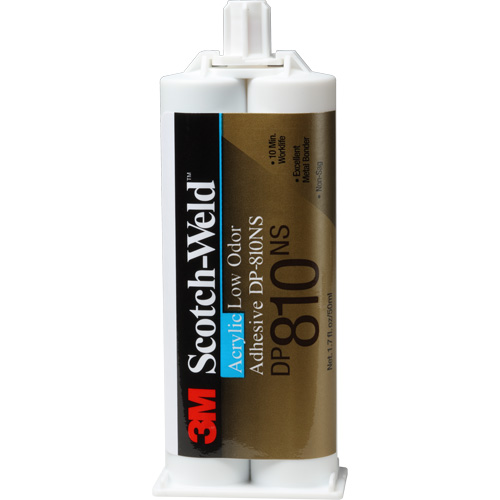 Adh&eacute;sif acrylique &agrave; faible odeur Scotch-Weld, Deux composants, Cartouche double, 1,7 oz, Blanc Nia-Chem Ltd.
