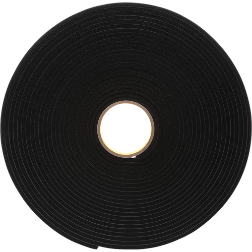 Ruban de mousse en vinyle 4504, 25,4 mm (1") la x 16,5 m (54') lo, 250 mils, Noir Nia-Chem Ltd.