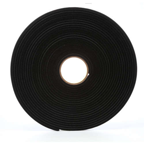 Ruban de mousse en vinyle 4504, 19 mm (3/4") la x 16,5 m (54') lo, 250 mils, Noir Nia-Chem Ltd.