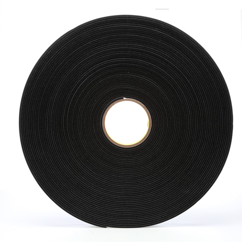 Ruban en mousse de vinyle 4508, 25,4 mm (1") la x 32,9 m (108') lo, 125 mils, Noir Nia-Chem Ltd.