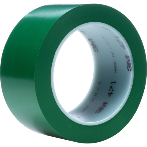 Ruban en vinyle 471, 12 mm (1/2") la x 32,9 m (108') lo, 5,3 mils, Vert Nia-Chem Ltd.