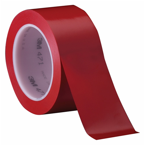 471 Vinyl Tape, 102 mm (4") W x 32.9 m (108') L, 5.2 mils, Red Nia-Chem Ltd.