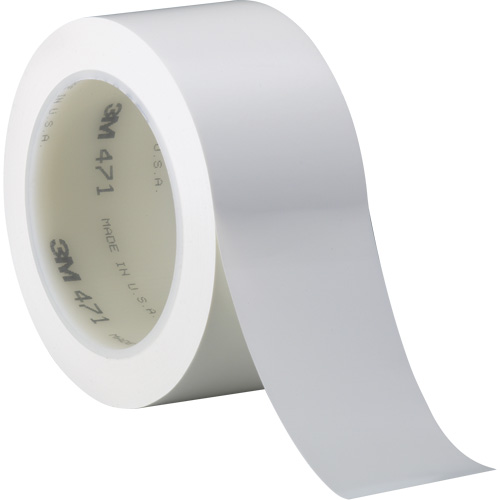 471 Vinyl Tape, 38 mm (1-1/2") W x 32.9 m (108') L, 5.2 mils, White Nia-Chem Ltd.