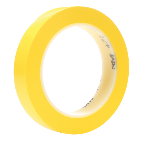 Ruban en vinyle 471, 19 mm (3/4") la x 32,9 m (108') lo, 5,3 mils, Jaune Nia-Chem Ltd.