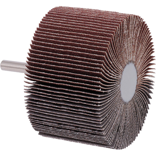 Mounted Flap Wheel, A80 Grit, 3" x 2" x 1/4" Nia-Chem Ltd.
