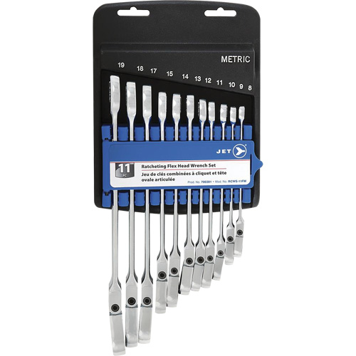 RCWS-11FM Metric Flex Head Ratchet Combination Wrench Set Nia-Chem Ltd.