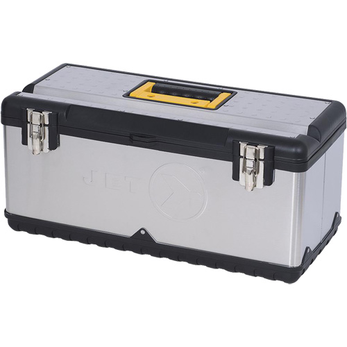 JPSTB-22 Stainless Steel Hand Tool Box, 11" D x 22-1/2" W x 10-3/4" H, Black/Grey Nia-Chem Ltd.