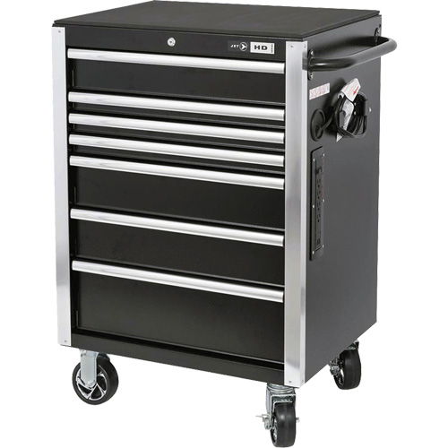 HDRC2807 HD Series Roller Cabinet, 7 Drawers, 27-4/5" W x 21-27/50" D x 40-31/100" H, Black Nia-Chem Ltd.